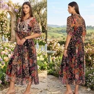 JOHNNY WAS MAZZY SHIRTDRESS SIZE XS